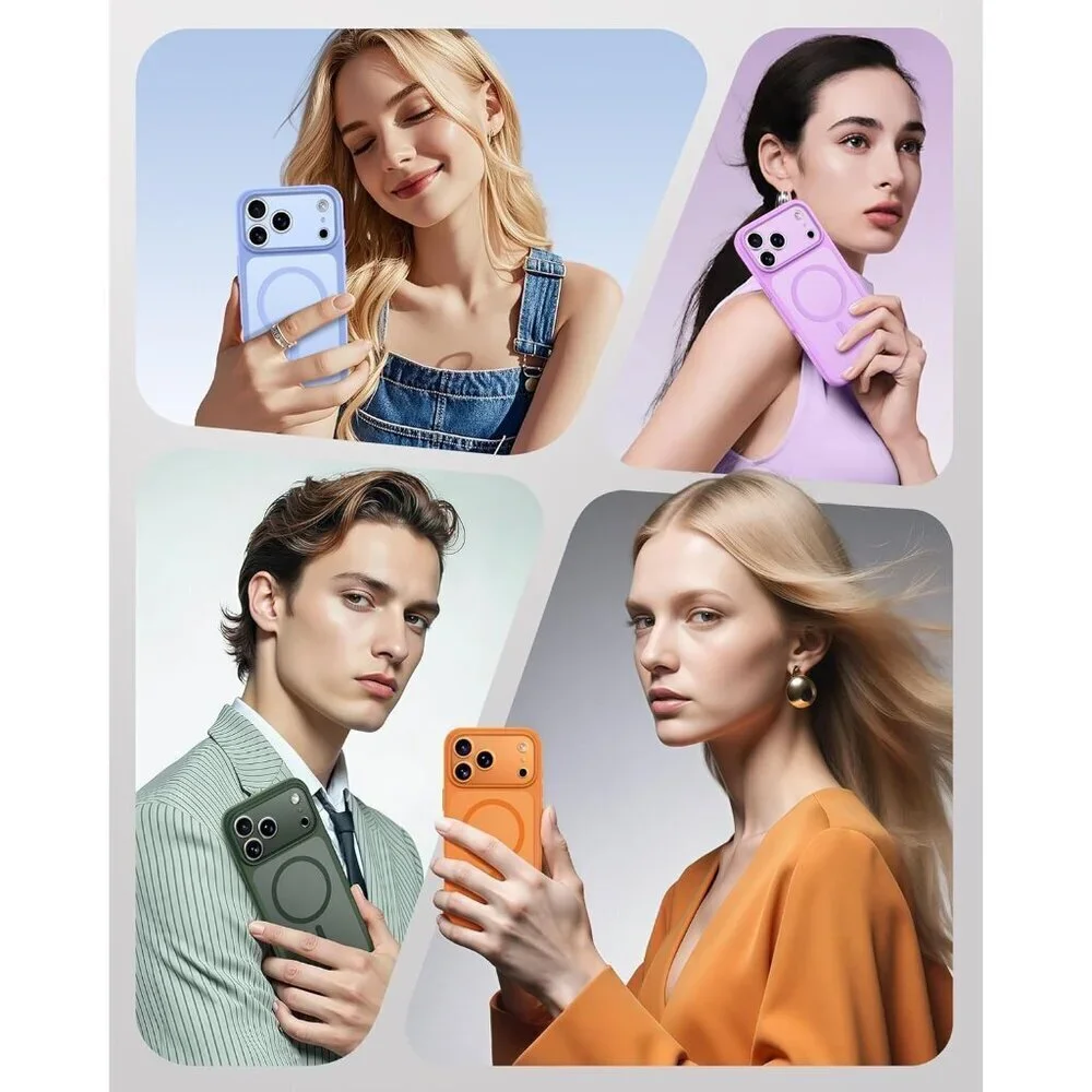 Orange Iphone 17 Pro Max Full Camera Protection Translucent Matte Phone Case